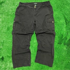 Lauren Ralph Lauren Pants Womens 18Black Cargo Straight Leg Stretch Pockets